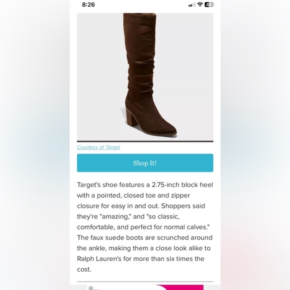 Universal Thread Junie Brown Microsuede Tall Boots size 7.5 new - Picture 10 of 10